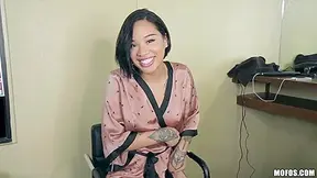 Kneeled Dark-haired Hottie Swallows A Big Cock Deeply - Honey Gold, Kyle Mason And Marcus London
