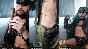 solo pierced cigar gloved leather bate and cum