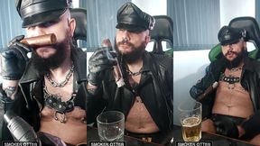 solo pierced cigar gloved leather bate and cum