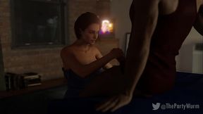 Resident Evil 3: Jill Valentine handjob pearly necklace