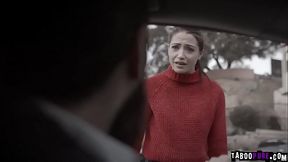 Hot teen brunette Avi gets hardcore fucked from behind