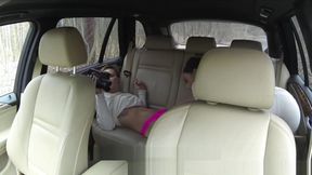 Amateur Beauties Fingering Slowly In A Car