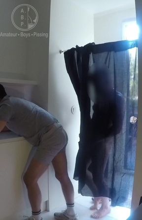 2 Amateur Boys Messing Around in the Kitchen and Pissing on Each Other