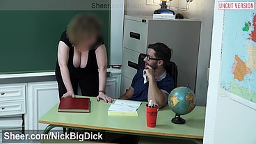 Sexo muy caliente en la sale de profesores de la universidad