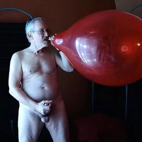 135) Big Messy Balloon, Cum and Pop!