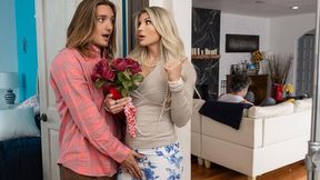Taylor Wild opens her shaved pussy for a horny as hell Mike Mancini