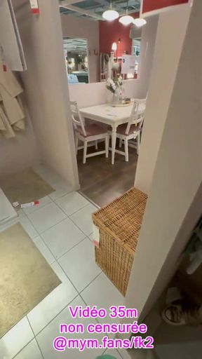FK2 - Exhib and fuck HARD public in a large furniture store with a young cock