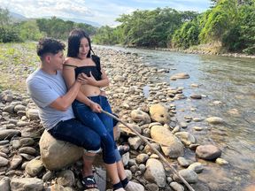 CASUAL SEX, I teach young Latina how to fish and then fuck her and cum in her pussy