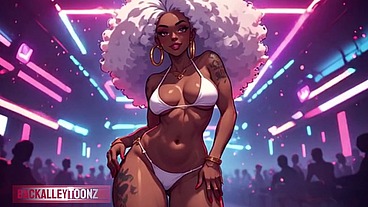 LATE NIGHT THICK AI GENERATED EBONY ASS