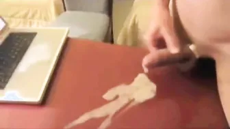 Horny Twink Strokes His Hard Cock and Cums Repeatedly