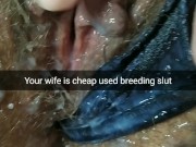 My wife after over 10 creampies in her pussy in gangbang and maybe get pregnant now..