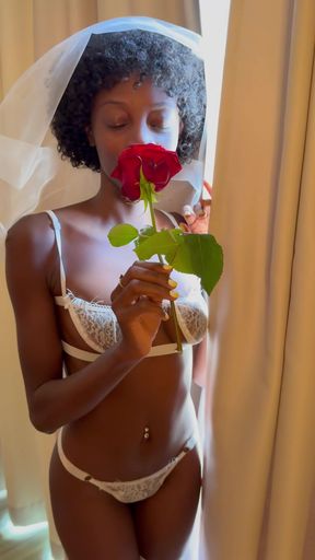 First Night with a Petite Ebony Wife