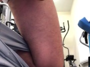 DESTROYING that COCK in a PUBLIC GYM ** RISKY JERK OFF in Slow Motion **