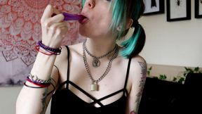 Practicing to be Daddy's good oral slut