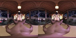 3D VR Pov, busty asian reverse cowgirl, 3D animation VR