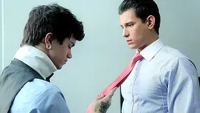 Jake Bass Ricky Roman Heat Up the Office in Hot Gay Anal Scene – 18+