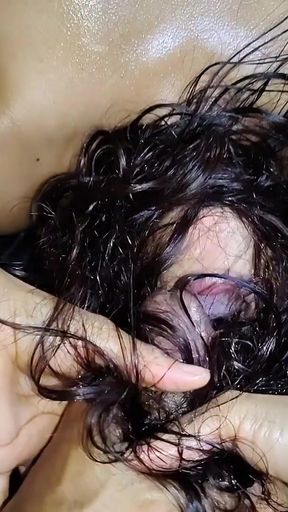 Stunning moment from &quot;HAIR HANDJOB &amp; CUM ON HER NECK&quot;