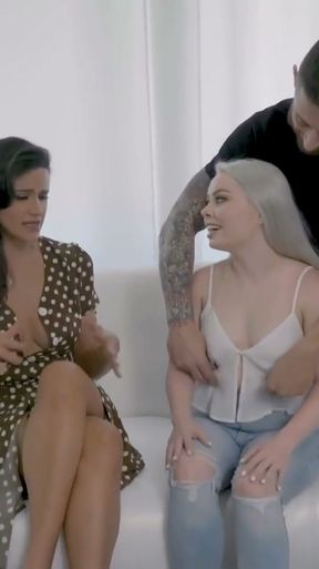 Busty Milf Penny Barber And Her Stepson Welcome Petite Babe Haley Spades To Their Freeuse Household   Clip 1