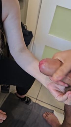 Thirsty PAWG MILF blowjob with uncut cock