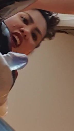 Latex Queen Pegging Sissy Male Slave