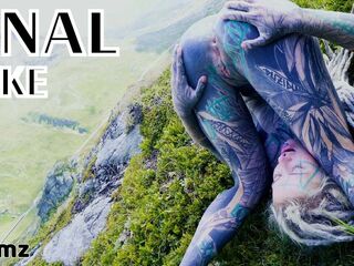 Tattooed pair OUTDOOR ANAL POV screw