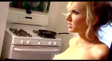 Skinny MILF gets her pussy pounded hard in the kitchen by her horny husband