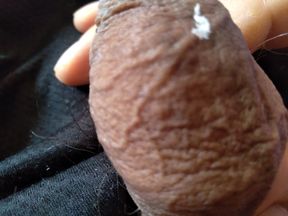 Man enjoys his big cock on a day off