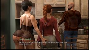 milf breeder [ futa ntr hentai game ] ep.13 my teacher suck my cock under the table while her husband cook in the same room !