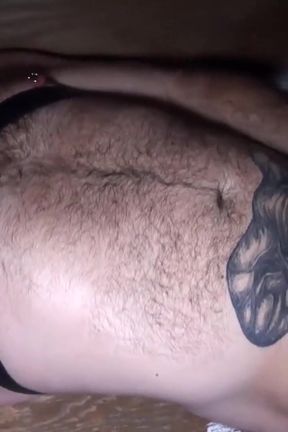 BEARFILMS - Hairy bear Tony Tripoli rimmed and raw bred hard