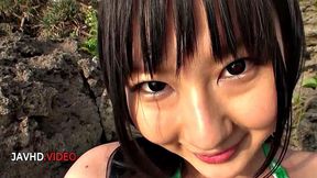 Hot Teen Megumi Haruka Enjoys a Beach Blowjob Adventure