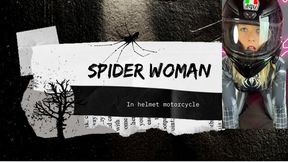 Spider Woman with Motorcycle Helmet