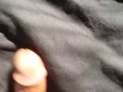 Big black dick dryhumping and stroking to huge cumshot