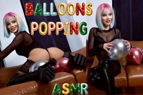 Loudly Rubbing Balloon Pop CUM to Balloons Slavena