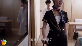 Sexy Stewardress Finds Passion at Home - Chinese AV Drama 91CM-065 Jelly Media Thrills