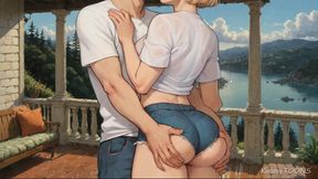 Big Ass wife Balcony Quickie