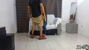 my stepdaughter s friend sucks my penis with the vacuum cleaner and i give her a hard fuck in her big ass