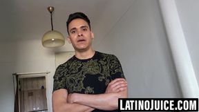 Latino slut cums while riding thick uncut cock