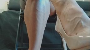 Upskirt High Heels Leg Crossing Muscle Worship Front Facing