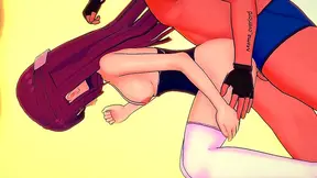 Ferns Magical 3D Tryst Sparks Fiery Anime Lust with Purple Energy