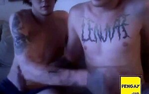 Twink Twins Masturbating on Webcam