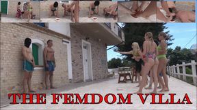 THE FEMDOM VILLA - Stoning with apricots, food crushing, eating from feet