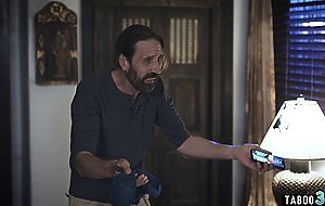 Family argument for stepdad ends in teens Vanna Bardot trimmed pussy