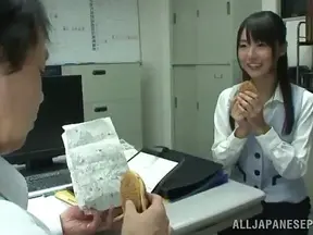 Sizzling Office Chick Tsubomi Gets Her Busty Tits Drenched in Hot Cum
