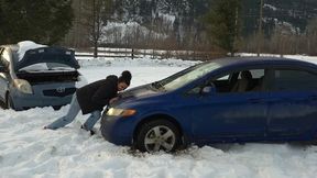 Rain’s Attempt: Following Messa Rae’s Struggle with the Blue Car’s battery issue ... Yet Another Stuck