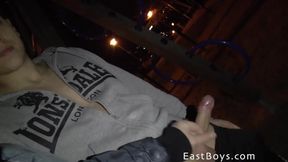 Public Handjob Action in Prague