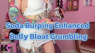 Soda Burping Enhanced Belly Bloat Grumbling