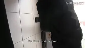 Scrawny brunette twink takes it deep in the ass