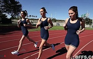 Turning the new girl in the track racing team into a honey lesbian - nude girls