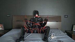 ORGASM TIED AND ENCOURAGED TO THE RUBBER DOLL