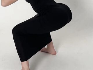 goddess yoga in long tight dress